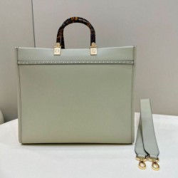 Borsa tote media Fendi Sunshine verde chiaro