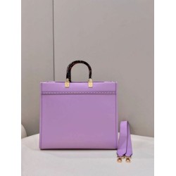 Borsa tote media Fendi Sunshine viola