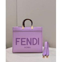 Borsa tote media Fendi Sunshine viola