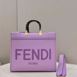 Borsa tote media Fendi Sunshine viola