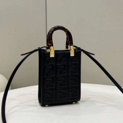 Borsa tote Fendi Mini Sunshine Shopper Nera