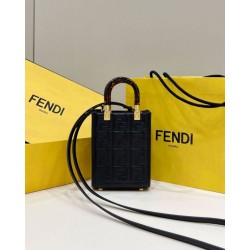 Borsa tote Fendi Mini Sunshine Shopper Nera