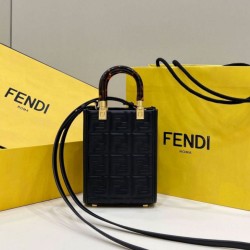 Borsa tote Fendi Mini Sunshine Shopper Nera