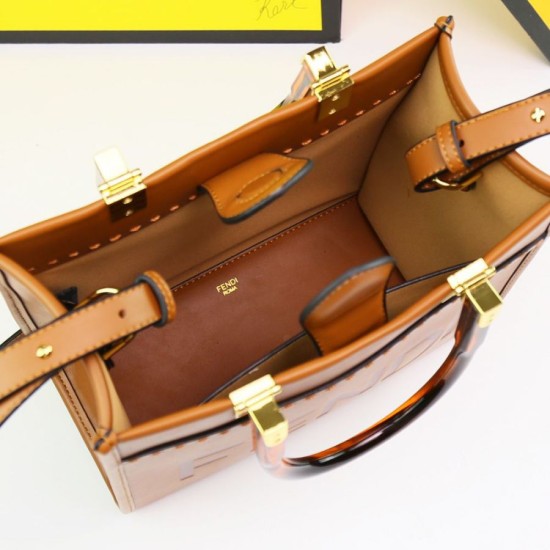 Replica Borsa tote Fendi Sunshine piccola shopper Marrone Replica Borsa tote Fendi Sunshine piccola shopper Marrone