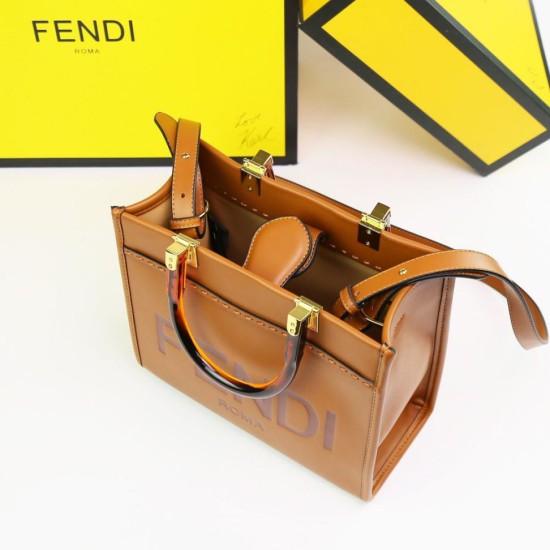 Replica Borsa tote Fendi Sunshine piccola shopper Marrone Replica Borsa tote Fendi Sunshine piccola shopper Marrone