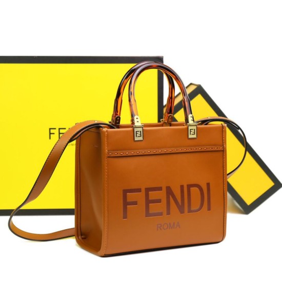 Replica Borsa tote Fendi Sunshine piccola shopper Marrone Replica Borsa tote Fendi Sunshine piccola shopper Marrone