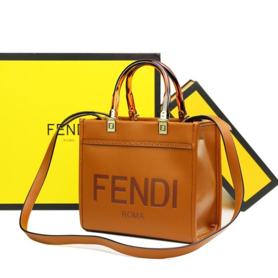 Replica Borsa tote Fendi Sunshine piccola shopper Marrone Replica Borsa tote Fendi Sunshine piccola shopper Marrone