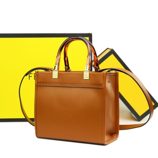 Replica Borsa tote Fendi Sunshine piccola shopper Marrone Replica Borsa tote Fendi Sunshine piccola shopper Marrone