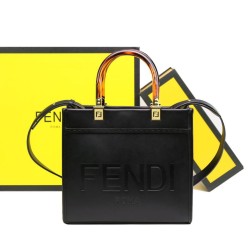 Borsa tote Fendi Sunshine piccola shopper nera