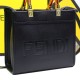 Replica Borsa tote Fendi Sunshine piccola shopper nera Replica Borsa tote Fendi Sunshine piccola shopper nera