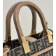 Replica Borsa Fendi Sunshine Small Shopper Tote FF in tessuto jacquard Marrone Replica Borsa Fendi Sunshine Small Shopper Tote FF in tessuto jacquard Marrone