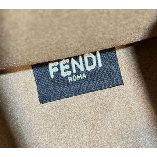 Replica Borsa Fendi Sunshine Small Shopper Tote FF in tessuto jacquard Marrone Replica Borsa Fendi Sunshine Small Shopper Tote FF in tessuto jacquard Marrone