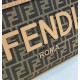 Replica Borsa Fendi Sunshine Small Shopper Tote FF in tessuto jacquard Marrone Replica Borsa Fendi Sunshine Small Shopper Tote FF in tessuto jacquard Marrone