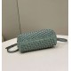 Replica Fendi First Borsa piccola in pelle intrecciata Azzurro