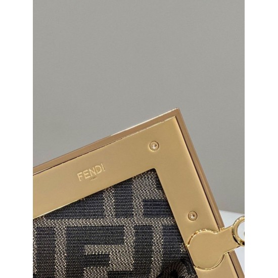 Replica Fendi First Borsa piccola in pelle intrecciata Azzurro
