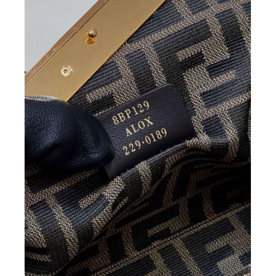 Replica Fendi First Borsa piccola in pelle intrecciata Azzurro