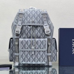 Dior Hit the Road Zaino da uomo CD Diamond Canvas Grigio
