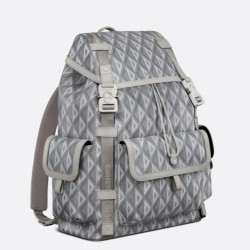 Dior Hit the Road Zaino da uomo CD Diamond Canvas Grigio