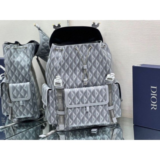 Replica Dior Hit the Road Zaino da uomo CD Diamond Canvas Grigio Replica Dior Hit the Road Zaino da uomo CD Diamond Canvas Grigio