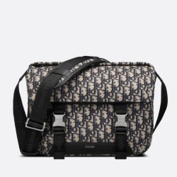 Borsa a tracolla Dior Explorer Oblique Jacquard Nera