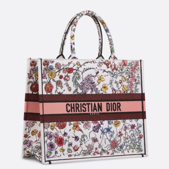 Replica Borsa Dior Large Book Tote Bag Multicolor Florilegio Ricamo Bianco Replica Borsa Dior Large Book Tote Bag Multicolor Florilegio Ricamo Bianco