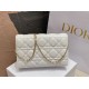 Replica Pochette Dior Lady Dior con catena Cannage bianca Replica Pochette Dior Lady Dior con catena Cannage bianca