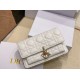 Replica Pochette Dior Lady Dior con catena Cannage bianca Replica Pochette Dior Lady Dior con catena Cannage bianca