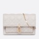 Replica Pochette Dior Lady Dior con catena Cannage bianca Replica Pochette Dior Lady Dior con catena Cannage bianca