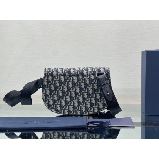 Replica Custodia da uomo Dior Saddle Dior Oblique Jacquard nera
