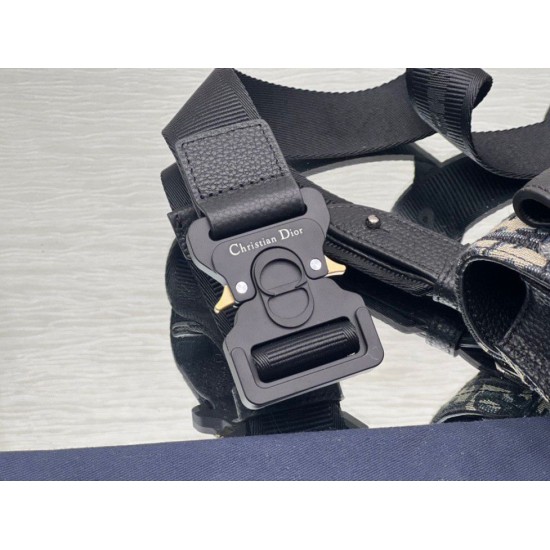 Replica Custodia da uomo Dior Saddle Dior Oblique Jacquard nera