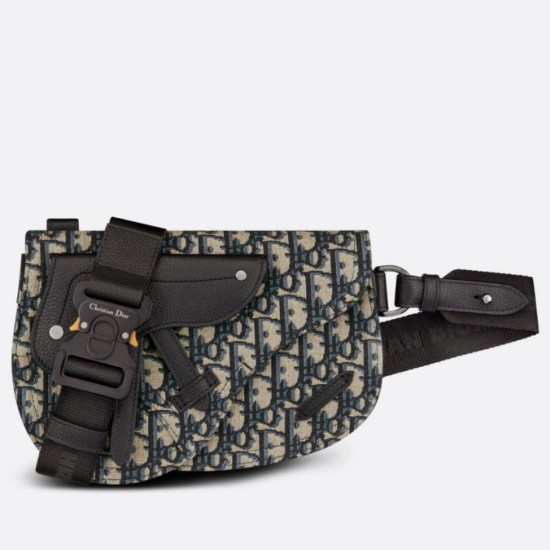 Replica Custodia da uomo Dior Saddle Dior Oblique Jacquard nera