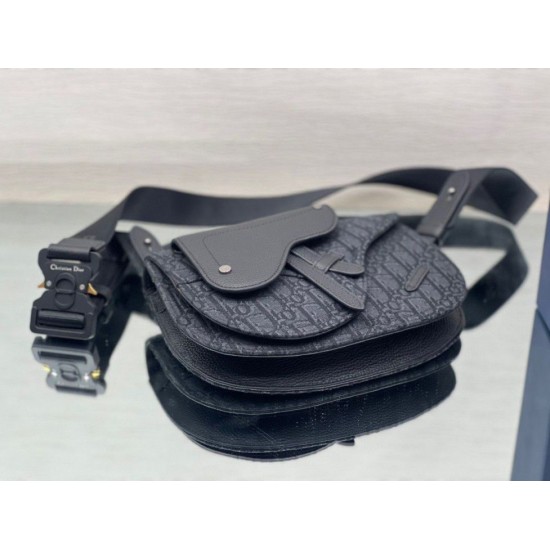 Replica Custodia da uomo Dior Saddle Dior Oblique Jacquard nera Replica Custodia da uomo Dior Saddle Dior Oblique Jacquard nera
