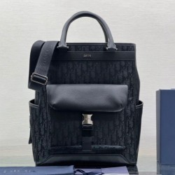 Borsa tote Dior Explorer Tessuto tecnico Dior Oblique Mirage Nero