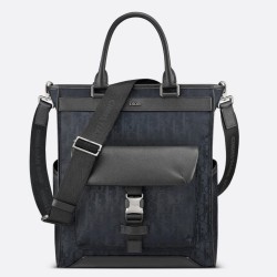 Borsa tote Dior Explorer Tessuto tecnico Dior Oblique Mirage Nero