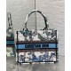 Replica Borsa tote Christian Dior piccola Dior Book ricamata con un blu notte bianco e pastello Replica Borsa tote Christian Dior piccola Dior Book ricamata con un blu notte bianco e pastello