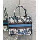 Replica Borsa tote Christian Dior piccola Dior Book ricamata con un blu notte bianco e pastello Replica Borsa tote Christian Dior piccola Dior Book ricamata con un blu notte bianco e pastello