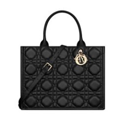 Christian Dior Borsa tote media Dior Book Nera Motivo Macrocannage