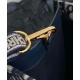 Replica Christian Dior Borsa tote media Dior Book Blu scuro Ricami Dior Oblique e pelle di vitello Replica Christian Dior Borsa tote media Dior Book Blu scuro Ricami Dior Oblique e pelle di vitello