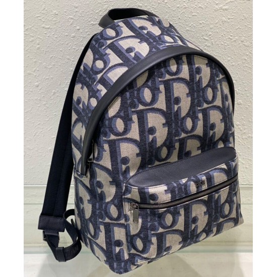 Replica Zaino Christian Dior Rider Maxi Dior Oblique jacquard Blu scuro Replica Zaino Christian Dior Rider Maxi Dior Oblique jacquard Blu scuro