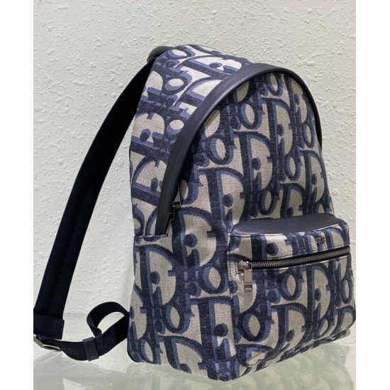 Replica Zaino Christian Dior Rider Maxi Dior Oblique jacquard Blu scuro Replica Zaino Christian Dior Rider Maxi Dior Oblique jacquard Blu scuro