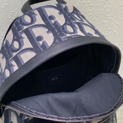 Zaino Christian Dior Rider Maxi Dior Oblique jacquard Blu scuro