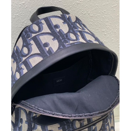Replica Zaino Christian Dior Rider Maxi Dior Oblique jacquard Blu scuro Replica Zaino Christian Dior Rider Maxi Dior Oblique jacquard Blu scuro