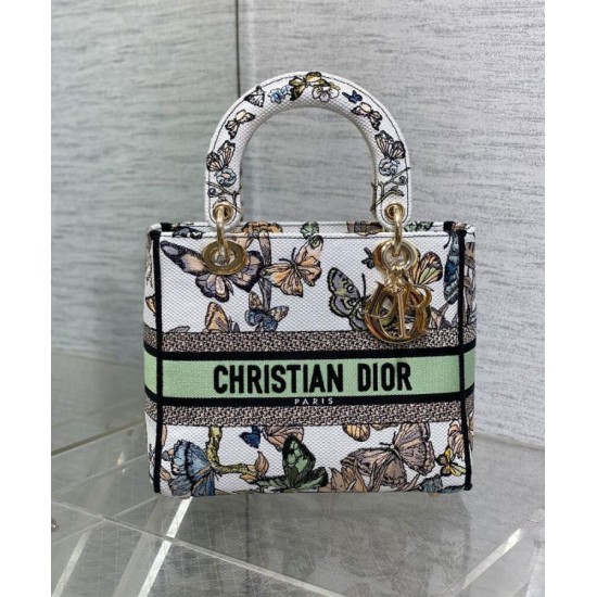 Replica Borsa Christian Dior Medium Lady D-Lite Crema con motivo Toile de Jouy Mexico bianco multicolor Replica Borsa Christian Dior Medium Lady D-Lite Crema con motivo Toile de Jouy Mexico bianco multicolor