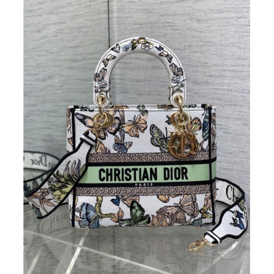Replica Borsa Christian Dior Medium Lady D-Lite Crema con motivo Toile de Jouy Mexico bianco multicolor Replica Borsa Christian Dior Medium Lady D-Lite Crema con motivo Toile de Jouy Mexico bianco multicolor