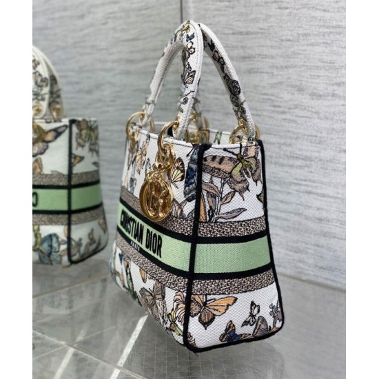 Replica Borsa Christian Dior Medium Lady D-Lite Crema con motivo Toile de Jouy Mexico bianco multicolor Replica Borsa Christian Dior Medium Lady D-Lite Crema con motivo Toile de Jouy Mexico bianco multicolor