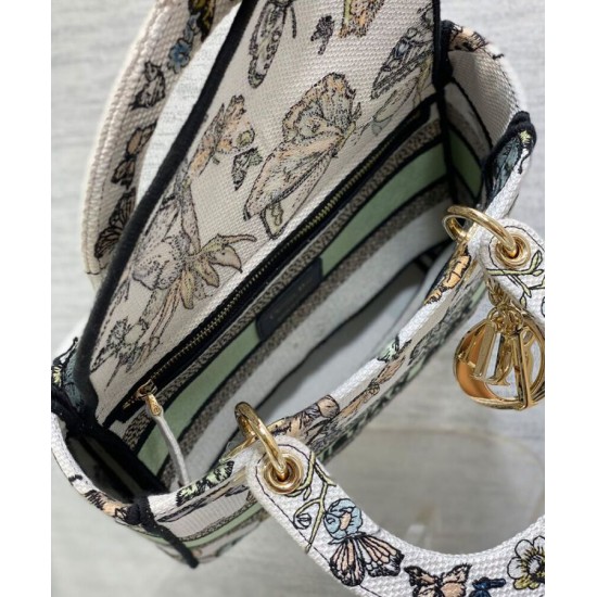 Replica Borsa Christian Dior Medium Lady D-Lite Crema con motivo Toile de Jouy Mexico bianco multicolor Replica Borsa Christian Dior Medium Lady D-Lite Crema con motivo Toile de Jouy Mexico bianco multicolor