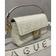 Replica Borsa Baguette media Fendi con motivo FF in rilievo 8BR600 Crema Replica Borsa Baguette media Fendi con motivo FF in rilievo 8BR600 Crema