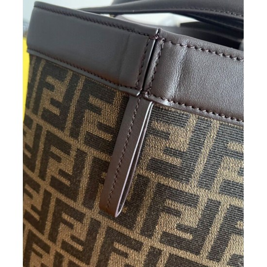 Replica Borsa media Fendi Origami 8BH414 Caffè scuro Replica Borsa media Fendi Origami 8BH414 Caffè scuro