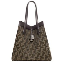 Borsa grande Fendi Origami 8BH415 Caffè scuro
