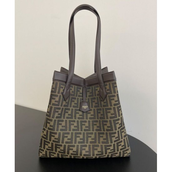 Replica Borsa grande Fendi Origami 8BH415 Caffè scuro Replica Borsa grande Fendi Origami 8BH415 Caffè scuro